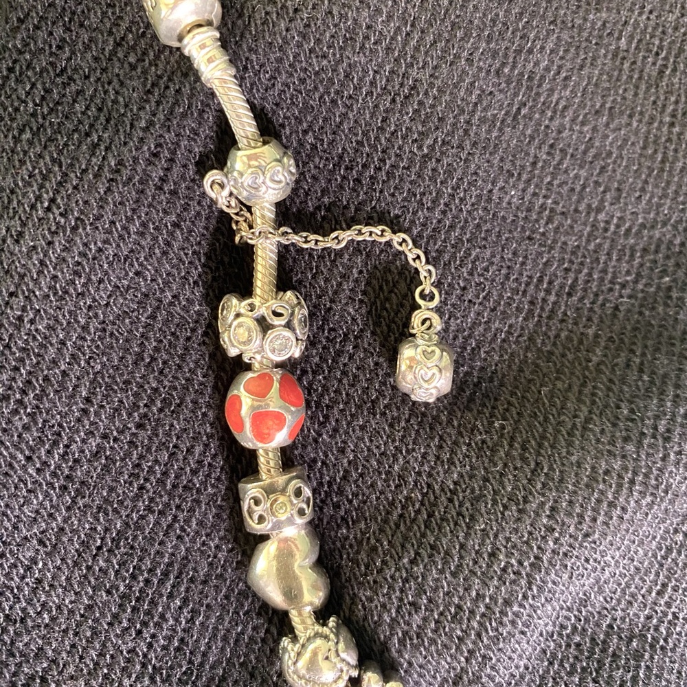 Pandora Authentic Bracelet With 15 Beads - Picture 8 of 11